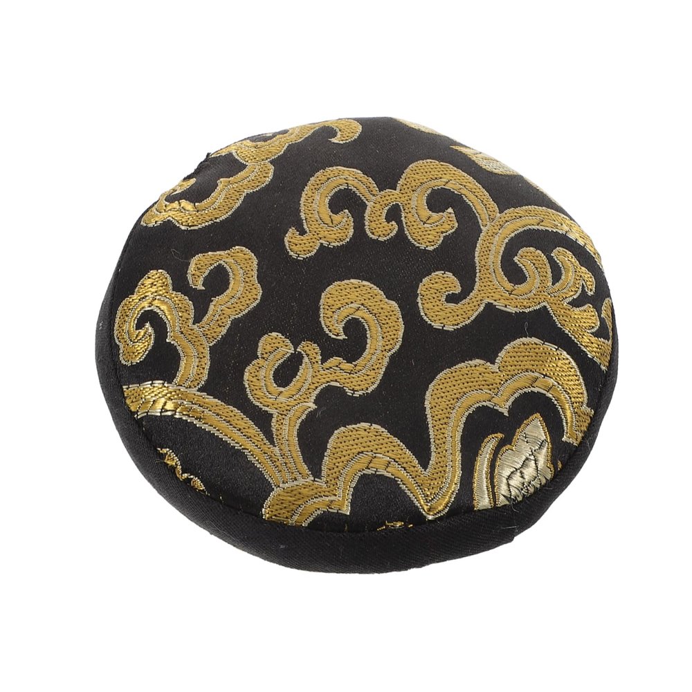 FRCOLOR Hand-Embroidered Sound Bowl Cushion Mat 10cm Tibetan Singing Bowl Pad for Meditation and Healing Sturdy and Vibrant Buddha Holder