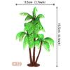 12 PCS Palm Tree Cupcake Toppers Plastic Green Miniature Palm Tree Coconuts Figurines Cake Topper Decorations for Micro Aquarium Garden Plant Building Landscape Birthday Party Supplies view 2
