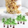12 PCS Palm Tree Cupcake Toppers Plastic Green Miniature Palm Tree Coconuts Figurines Cake Topper Decorations for Micro Aquarium Garden Plant Building Landscape Birthday Party Supplies view 3
