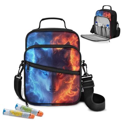 AZULCUSTO Waterproof Insulin Travel Case Shockproof Diabetic Care Organizer Insulated Medication Cooler Bag Large Capacity for Glucose Strips & Pens for Travel Wolf