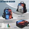 AZULCUSTO Waterproof Insulin Travel Case Shockproof Diabetic Care Organizer Insulated Medication Cooler Bag Large Capacity for Glucose Strips & Pens for Travel Wolf view 3