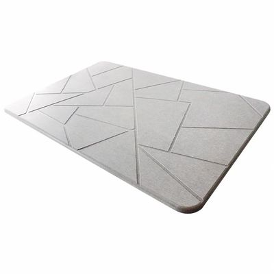 ATOLY Stone Bath Mat Diatomaceous Shower Mat 23.6''15.4" Super Absorbent Diatomite Stone Bath Mat for Bathroom Kitchen Bathtub