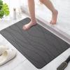 ATOLY Stone Bath Mat Diatomaceous Shower Mat 23.6''15.4" Super Absorbent Diatomite Stone Bath Mat for Bathroom Kitchen Bathtub view 3