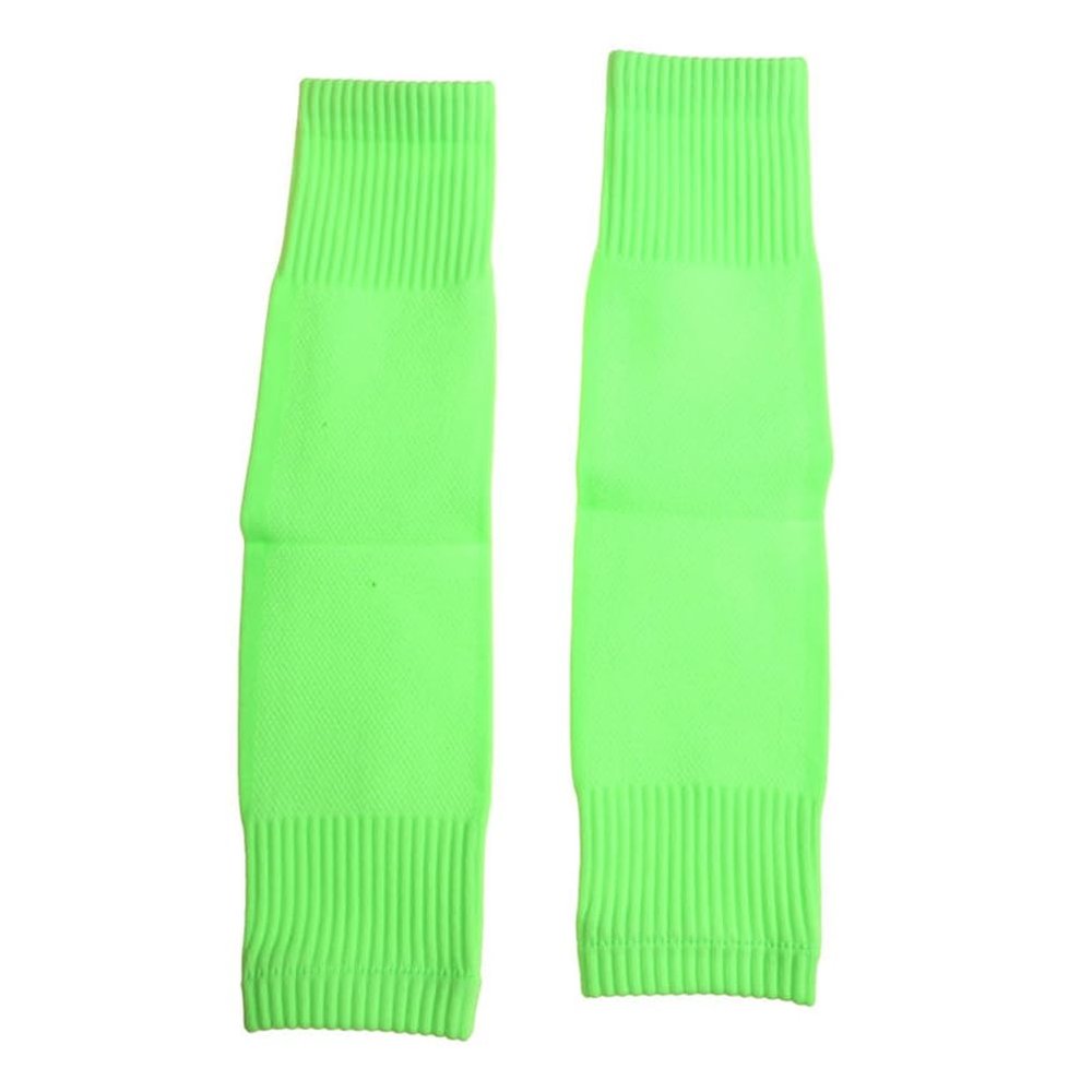 1Pair Adult Unisex Breathable Football Socks Casual Soccer Leg Sleeves Calf Socks Comfort Shin Guard Holders(Fluorescent Green)