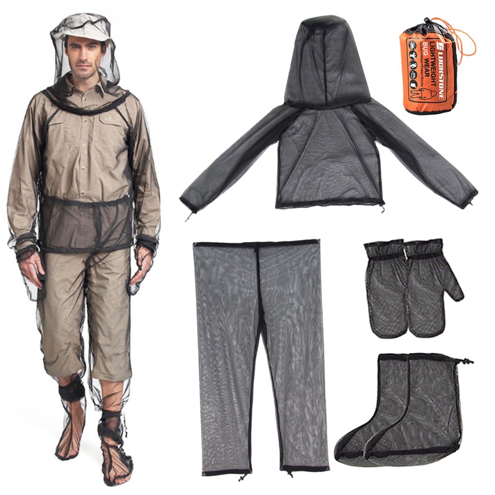 Mosquitoes Jacket, 1 Set Mosquitoes Suit Breathable Mesh Lightweight Adjustable Quick-dry for Fishing, Hiking, Camping