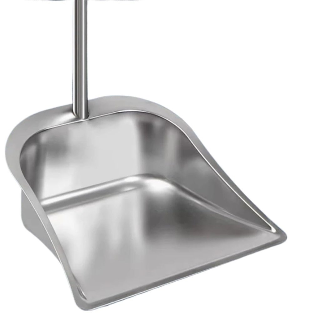 Stainless Steel Dustpan Household Cleaning Thickened Bucket Single Outdoor Trash Shovel Sweeping Garbage Ash Bucket Tools Home for Cleaning