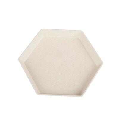 6PC-Household Simple Irregular Hexagonal Bone Disc-Rice