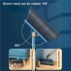 Thickened Plus-Sized Folding Rotating Broom Soft Fur Non-Viscous Set Dustpan Combination Household Sweeping for Cleaning(Blue) view 4