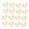 OKUMEYR 50Pcs Mini Wood Cones for Ice Cream Appetizers Rustic Disposable Food Cones for Catering Parties and Restaurants Elegant Serving for Desserts Snacks view 1