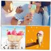 OKUMEYR 50Pcs Mini Wood Cones for Ice Cream Appetizers Rustic Disposable Food Cones for Catering Parties and Restaurants Elegant Serving for Desserts Snacks view 3