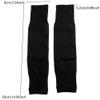 1Pair Adult Unisex Breathable Football Socks Casual Soccer Leg Sleeves Calf Socks Comfort Shin Guard Holders(Black) view 3