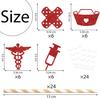 24 Pcs Nurse Themed Party Paper Straw,Nurse Graduation Party Decor,Nurse Appreciation Week & Retirement Party Decor Supplies Gold Red view 2