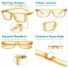 Eyekepper 2 Pack Oversized Reading Glasses Square Large Blue Light Readers for Men Women - Yellow +2.50 view 3
