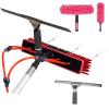 Telescopic Brush,6m,Telescopic Window Cleaner,Water Fed Window Cleaning, Pole Squeegee Brush Extension,Conservatory Solar Panel Cleaning Equipment Hose Fed,with Adjustable Angle view 1