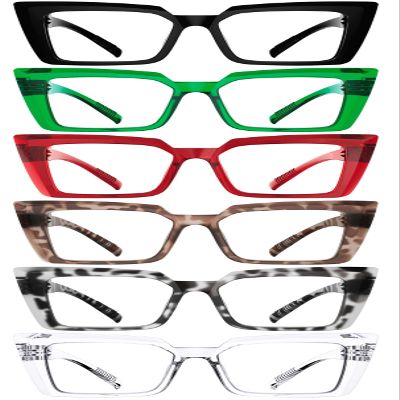 Eyekepper Oversize Metalless Screwless Blue Light Blocking Reading Glasses Women - 6 Pack Large Frame Computer Readers +1.50