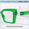 Eyekepper Oversize Metalless Screwless Blue Light Blocking Reading Glasses Women - 6 Pack Large Frame Computer Readers +1.50 view 4