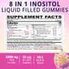 2 Pack Myo-Inositol & D-Chiro Inositol, Sugar Free Inositol Gummies w/ Omega 3, MTHF Folate, Vitamin D3, B12, Magnesium & Zinc for Metabolism, Skin & Hair Health, Ideal 40:1 Ratio, Vegan, 120 Cts view 2