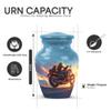 Yatskia Classic Bike with Pets Small Funeral Urns for Human Ashes Adult Brother and Sister, Large Memorial Burial Urn for Ashes Adult, (Classic 10 Inch and 3 Inch) view 3