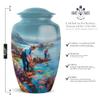Casketique Fishing Urns for Human Ashes Adult Man - Large Blue Urn for Ashes for Women - Crab Burial Urn for Adult Male - Memorial Ash Container for Human - 10 Inch view 2