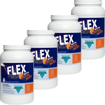 Bridgepoint Systems Flex Powder Carpet Cleaning Prespray with Citrus Solv, High-Alkaline Formula, 6.5 lbs (4, Jar)