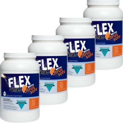 Bridgepoint Systems Flex Powder Carpet Cleaning Prespray with Citrus Solv, High-Alkaline Formula, 6.5 lbs (4, Jar)