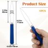 STSTR Easy Button Hook, Steel Button Helper Tool for Elderly, Blue view 2