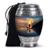 Casketique Fishing Cremation Urns for Adult Male - Large Blue Burial Urn for Ashes for Women - Sunset Funeral Urns for Human Ashes Adult Man - Memorial Container for Mom & Dad - view 1