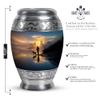 Casketique Fishing Cremation Urns for Adult Male - Large Blue Burial Urn for Ashes for Women - Sunset Funeral Urns for Human Ashes Adult Man - Memorial Container for Mom & Dad - view 2