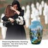 Casketique Fishing Funeral Urns for Adult Male - Large Blue Cremation Urn for Ashes for Women - Landscape Burial Urns for Adult Male Ashes - Memorial Urn for Mom - 10 Inch view 3