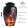 Casketique Guitar Cremation Urns for Human Ashes Adult Female - 1 Large & 4 Small Combo of Purple Funeral Urns for Adult Male - Blue Burial Urn - Memorial Urn for Ashes for Women - 10 & 3 Inch view 3