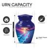 Yatskia Sparkling Beach Purple Large Cremation Urns for Human Ashes Adult Mother and Father, Small Funeral Keepsake Urn for Human Ashes Adult, (Classic 10 Inch and 3 Inch) view 3