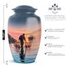 Casketique Fishing Cremation Urns for Adult Ashes Male - Large Blue Burial Urn for Ashes for Women - Sunset Memorial Urns for Adult Male - Funeral Urn for Mom and Dad - 10 Inch view 2