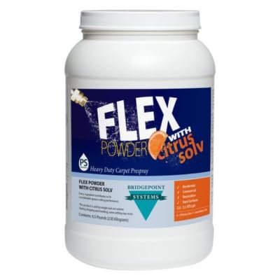 Bridgepoint Systems Flex Powder Carpet Cleaning Prespray with Citrus Solv, High-Alkaline Formula, 6.5 lbs (1, Jar)