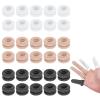 30pcs Finger Protectors, Cotton Finger Bandages for Skin Cracking Wounds Joint Pain, Elastic & Breathable fingertip Bandages, Finger Cots for Working Sports Cooking - White Black Skin view 1