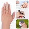 30pcs Finger Protectors, Cotton Finger Bandages for Skin Cracking Wounds Joint Pain, Elastic & Breathable fingertip Bandages, Finger Cots for Working Sports Cooking - White Black Skin view 3