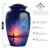 Casketique Fishing Funeral Urns for Adult Male - Large Purple Cremation Urns 1 Large 4 Keepsake - Blue Memorial Urn for Ashes for Women - Burial Adult Male Urn for Ashes - 10 & 3 Inch view 3