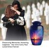 Casketique Fishing Funeral Urns for Adult Male - Large Purple Cremation Urns 1 Large 4 Keepsake - Blue Memorial Urn for Ashes for Women - Burial Adult Male Urn for Ashes - 10 & 3 Inch view 4