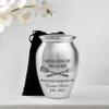 Artsy Woodsy Personalized Grilling Dad Urn Custom Engraved Name & Dates Stainless Steel Keepsake Cremation Urn BBQ Father Memorial view 4