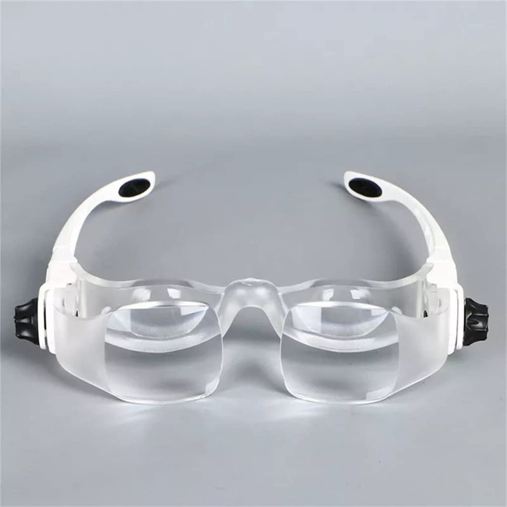3.8X Head Magnifying Glass TV Stand Glasses with Phone Holder and Glasses Case (D 1)
