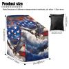 Cugasmaru Walker Covers American Flag Eagle Waterproof Wheelchair Covers for Travel Outdoor Patriotic Dustproof Cover, Rollator Accessories for Seniors Independence Day Gifts view 2