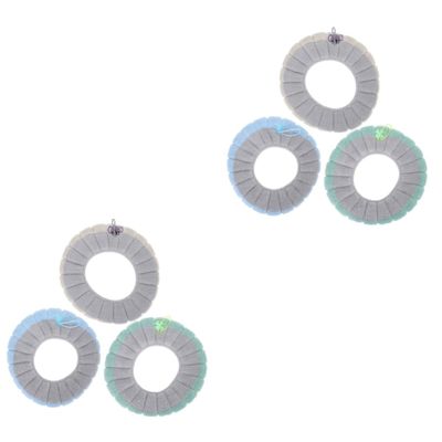 Mobestech 2sets Comfortable Toilet Mat with Elastic Design Washable Cushion for Toilets Portable Soft Decorative Cover for Home Hotel Use 3pcs*2