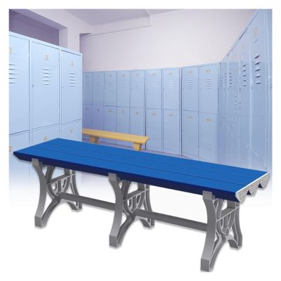 LZMZMQ 35" 40" 47" 59" 71" 79" Water Proof Changing Bench for Bathroom, Commercial Portable Changing Clothes Stool with Non-Slip Surface, for Gym/Gymnasium/Bath Center/Spa(Dark Blue,78 4/5" Long)