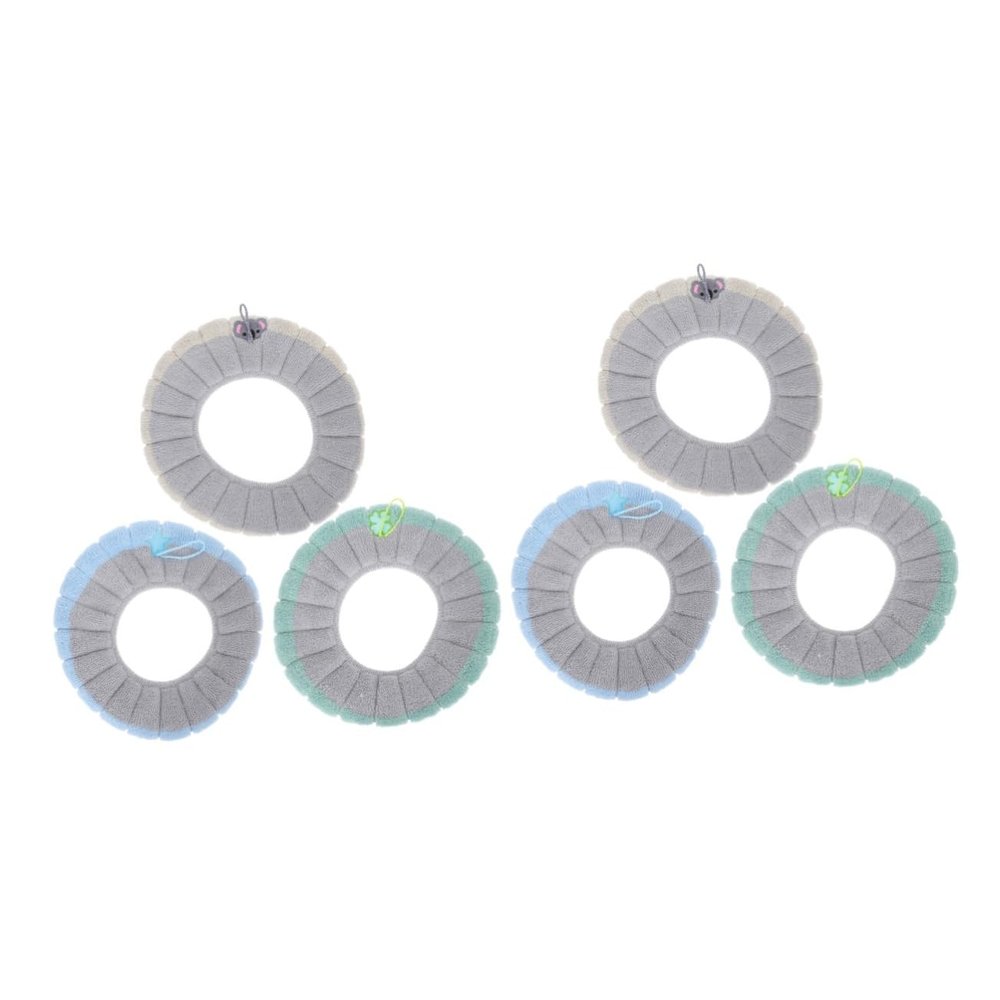 SOLUSTRE 2sets Portable Toilet Pad with Handle Thickened Elastic Toilet Seat Cover for Home and Outdoor Use Washable and Bathroom Cushion 3pcs*2