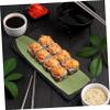100Pcs Bamboo Leaves Sushi Decorative Leaf Mat for Sashimi Dish Garnish Japanese Style for Sushi Roll Presentation and Culinary Decoration view 3