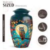 JAGASY Owl Large Urn for Ashes Adult Male Memorial Urn for Dad Human Ashes Cremation Funeral Container for Burial Remains-10 Inch view 2