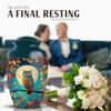 JAGASY Owl Large Urn for Ashes Adult Male Memorial Urn for Dad Human Ashes Cremation Funeral Container for Burial Remains-10 Inch view 4