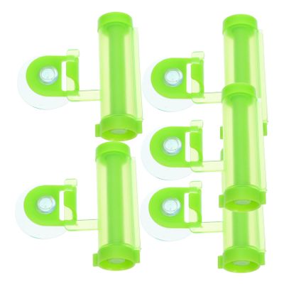 Holibanna 5pcs Toothpaste Squeezer Suction Hook Manual Rolling Tube Squeezer for Toothpaste Cosmetics and Lotions Random for Bathroom Organization