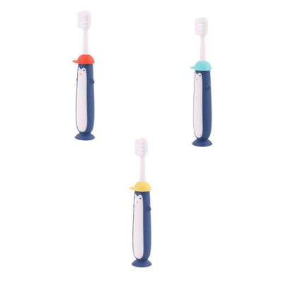 GALPADA 3pcs Cartoon Boys and Girls Toothbrushes Soft Bristles for Cleaning for Year Mixed Colors