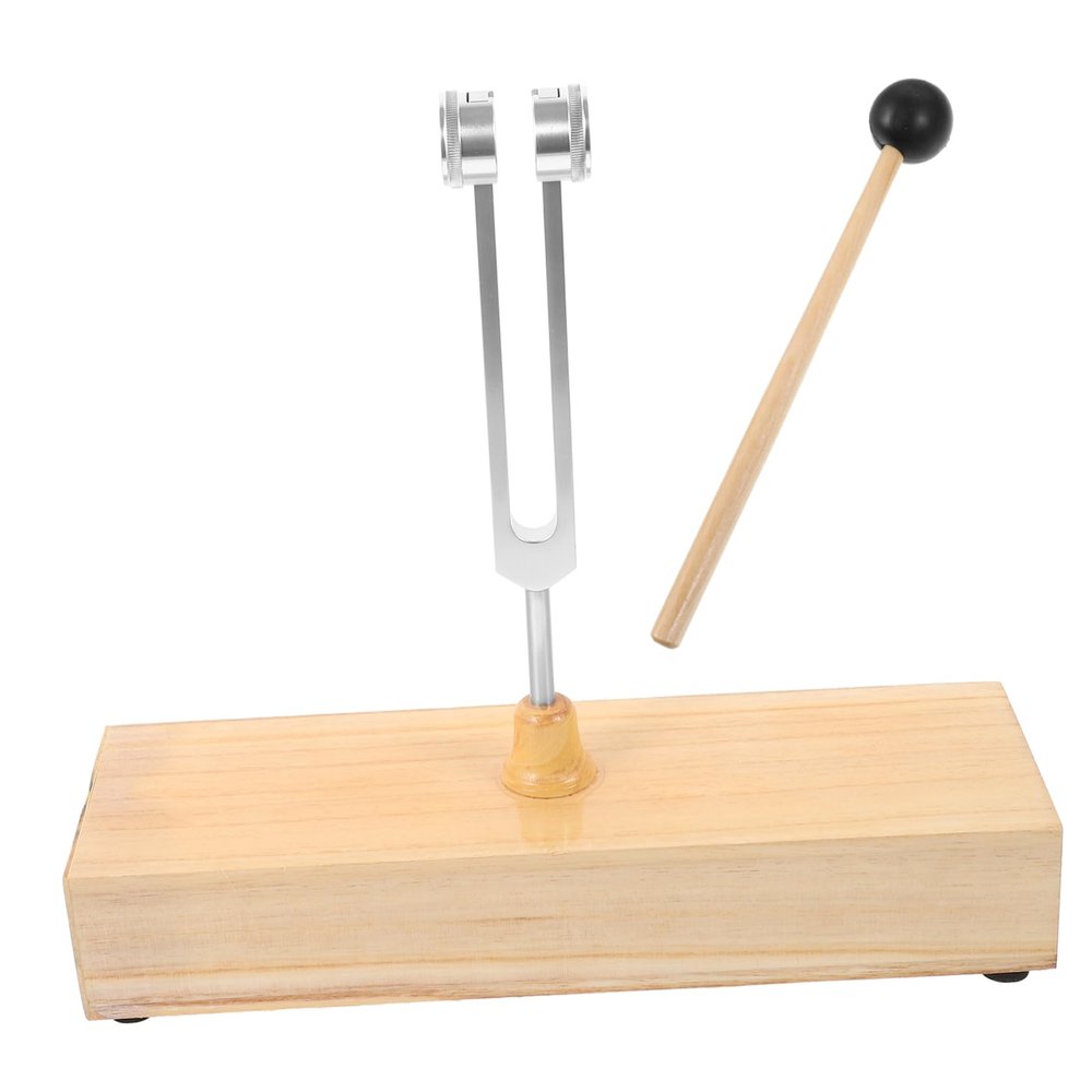 SUPVOX 1Set Tuning Fork with Wooden Sound Box Healing Tuning Fork for Meditation Sound Therapy and Relief Portable and Compact Metaphysical present for Musicians
