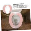 Uonlytech 1 Pair Comfortable Pink Toilet Seat Cushion Mats Self Adhesive Bathroom Accessories Warm and Soft Design for Year Use Durable and Odorless Material for Home view 2